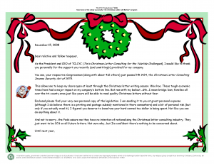 2008 Christmas Letter Introduction